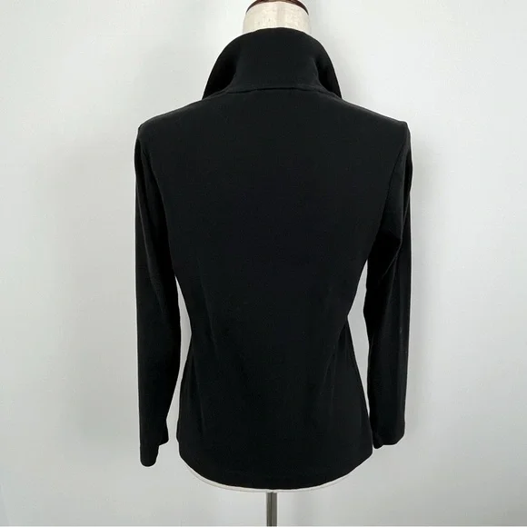 Cutter & Buck Thermal Long Sleeve Satin Trim Snap Henley. Black. Small #434 - Picture 6 of 8